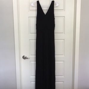 LOFT Black Knit Maxi Dress